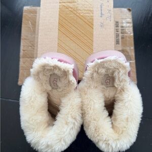 UGG Pink Booties with Cream Lining